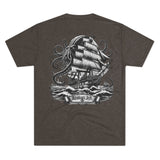 Kraken's Ink Sail the Seas Unisex Tri-Blend Crew Tee