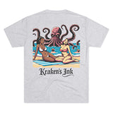 Kraken's Ink Bikini Time Unisex Tri-Blend Crew Tee