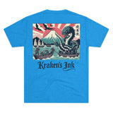 Kraken's Ink Ancient Japan Unisex Tri-Blend Crew Tee