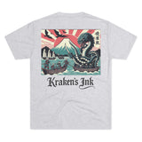 Kraken's Ink Ancient Japan Unisex Tri-Blend Crew Tee