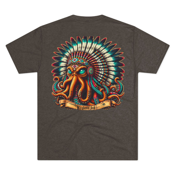 Kraken's Ink Native American Unisex Tri-Blend Crew Tee