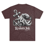 Kraken's Ink Fallen Anchor Unisex Tri-Blend Tee