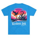 Kraken's Ink Sunset Unisex Tri-Blend Crew Tee