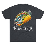 Kraken's Ink Taco Fish Unisex Tri-Blend Crew Tee