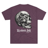 Kraken's Ink Skull Hatch Unisex Tri-Blend Crew Tee