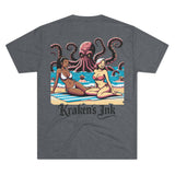 Kraken's Ink Bikini Time Unisex Tri-Blend Crew Tee
