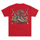 Kraken's Ink American Traditional Unisex Tri-Blend Crew Tee