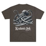 Kraken's Ink Rope Tangle Unisex Tri-Blend Crew Tee