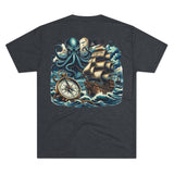Kraken's Ink Compass Path Tri-Blend Crew Tee