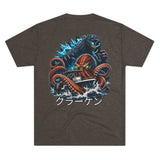 Kraken's Ink Godzilla & Kraken (クラーケン) Unisex Tri-Blend Crew Tee