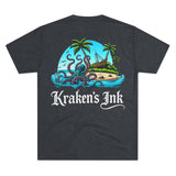 Kraken's Ink Island Livin' Unisex Tri-Blend Crew Tee