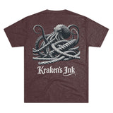 Kraken's Ink Rope Tangle Unisex Tri-Blend Crew Tee
