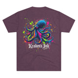 Kraken's Ink Paintball Splatter Unisex Tri-Blend Crew Tee
