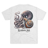 Kraken's Ink The Kraken & The Snail Unisex Tri-Blend Crew Tee