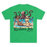 Kraken's Ink Bikini Time Unisex Tri-Blend Crew Tee