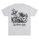 Kraken's Ink Fallen Anchor Unisex Tri-Blend Tee