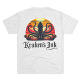 Kraken's Ink Sunset Shadow Unisex Tri-Blend Crew Tee