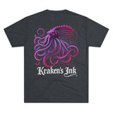 Kraken's Ink Translucent Unisex Tri-Blend Crew Tee