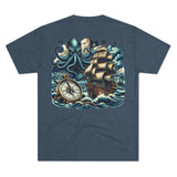 Kraken's Ink Compass Path Tri-Blend Crew Tee