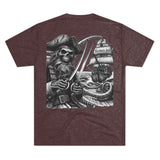 Kraken's Ink Skull Pirate Unisex Tri-Blend Crew Tee