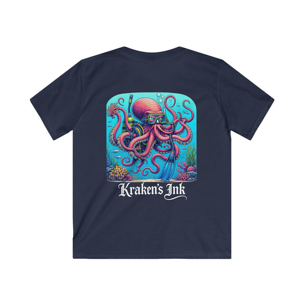 Kraken's Ink Snorkeling Unisex Kids Softstyle Tee