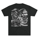 Kraken's Ink Skull Pirate Unisex Tri-Blend Crew Tee