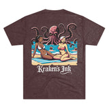 Kraken's Ink Bikini Time Unisex Tri-Blend Crew Tee