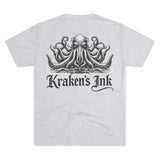 Kraken's Ink Portrait Unisex Tri-Blend Crew Tee