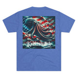 Kraken's Ink Stars and Stripes Unisex Tri-Blend Crew Tee