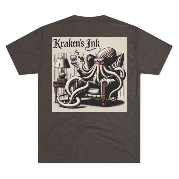 Kraken's Ink Glass o Bourbon Unisex Tri-Blend Crew Tee
