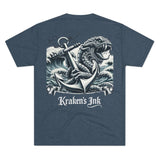 Kraken's Ink Anchor Drop Unisex Tri-Blend Crew Tee