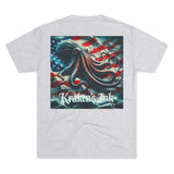 Kraken's Ink Stars and Stripes Unisex Tri-Blend Crew Tee