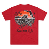 Kraken's Ink FL Waters Unisex Tri-Blend Crew Tee