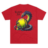 Kraken's Ink Softball Unisex Tri-Blend Crew Tee