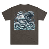 Kraken's Ink Ship Attack Unisex Tri-Blend Crew Tee