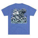 Kraken's Ink Ship Attack Unisex Tri-Blend Crew Tee