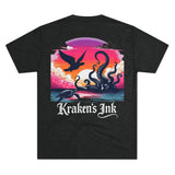 Kraken's Ink Sunset Unisex Tri-Blend Crew Tee