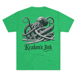 Kraken's Ink Rope Tangle Unisex Tri-Blend Crew Tee