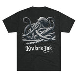Kraken's Ink Rope Tangle Unisex Tri-Blend Crew Tee