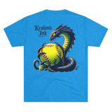 Kraken's Ink Softball Unisex Tri-Blend Crew Tee
