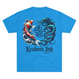 Kraken's Ink Koi Fish Unisex Tri-Blend Crew Tee