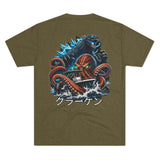 Kraken's Ink Godzilla & Kraken (クラーケン) Unisex Tri-Blend Crew Tee