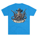 Kraken's Ink Six Shooter Unisex Tri-Blend Crew Tee