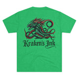 Kraken's Ink Dragon Unisex Tri-Blend Crew Tee