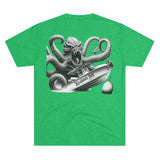 Kraken's Ink Boat Attack Unisex Tri-Blend Crew Tee