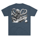 Kraken's Ink Boat Attack Unisex Tri-Blend Crew Tee