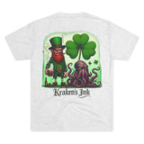 Kraken's Ink Irish Shamrock Unisex Tri-Blend Crew Tee