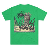 Kraken's Ink Tiki Island Unisex Tri-Blend Crew Tee