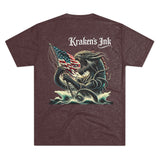 Kraken's Ink Fly the Flag Unisex Tri-Blend Crew Tee