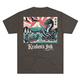 Kraken's Ink Ancient Japan Unisex Tri-Blend Crew Tee
